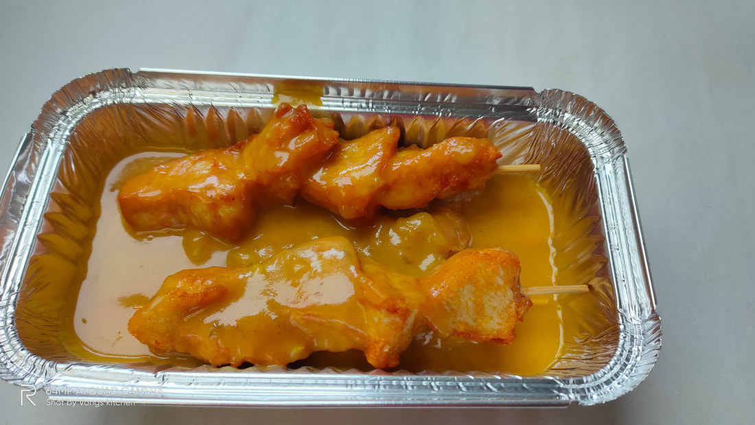 Malaysian Style Chicken Satay skewer